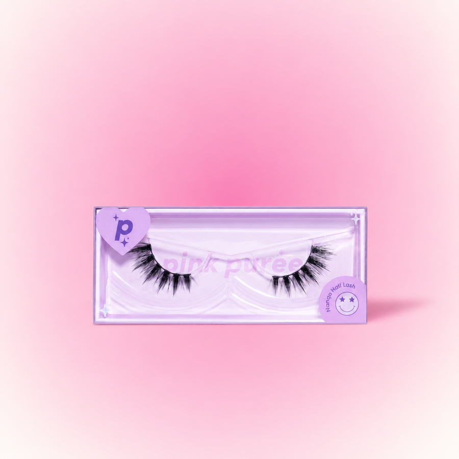 Kira Kira lashes on your pink gradient background